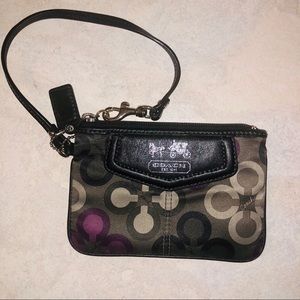 Coach scarf print wristlet